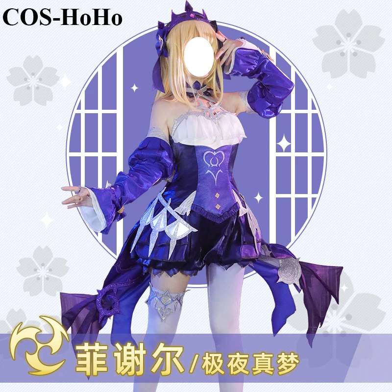 

COS-HoHo Anime Genshin Impact Fischl Game Suit Elegant Dress Lovely Uniform Cosplay Costume Halloween Party Outfit Women XS-XXL