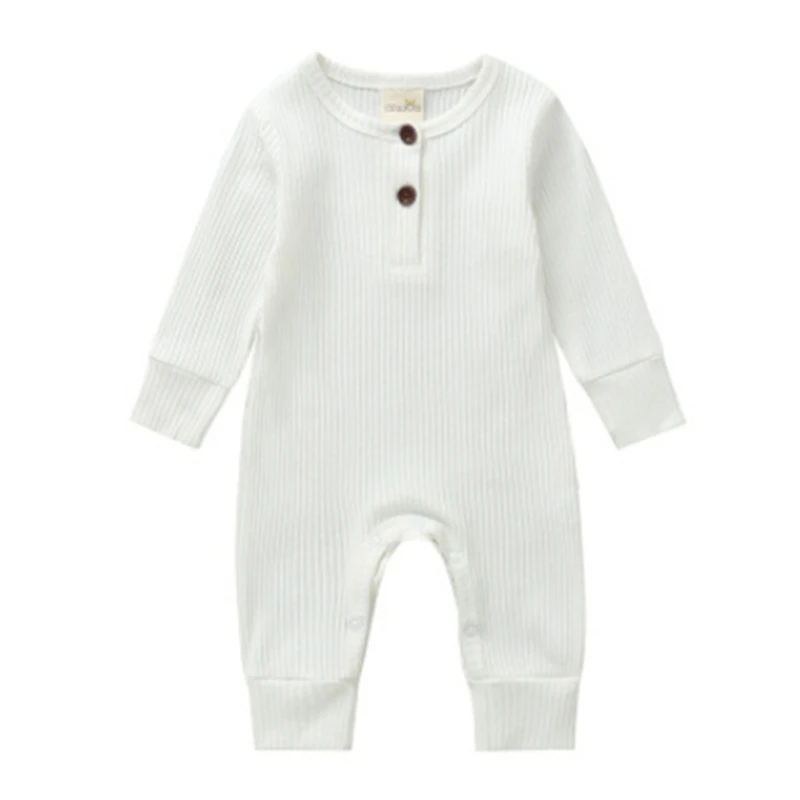 

Unisex Newborn Baby Clothes Solid Color Baby Rompers Cotton Long Sleeve Toddler Romper Infant Clothing 2022