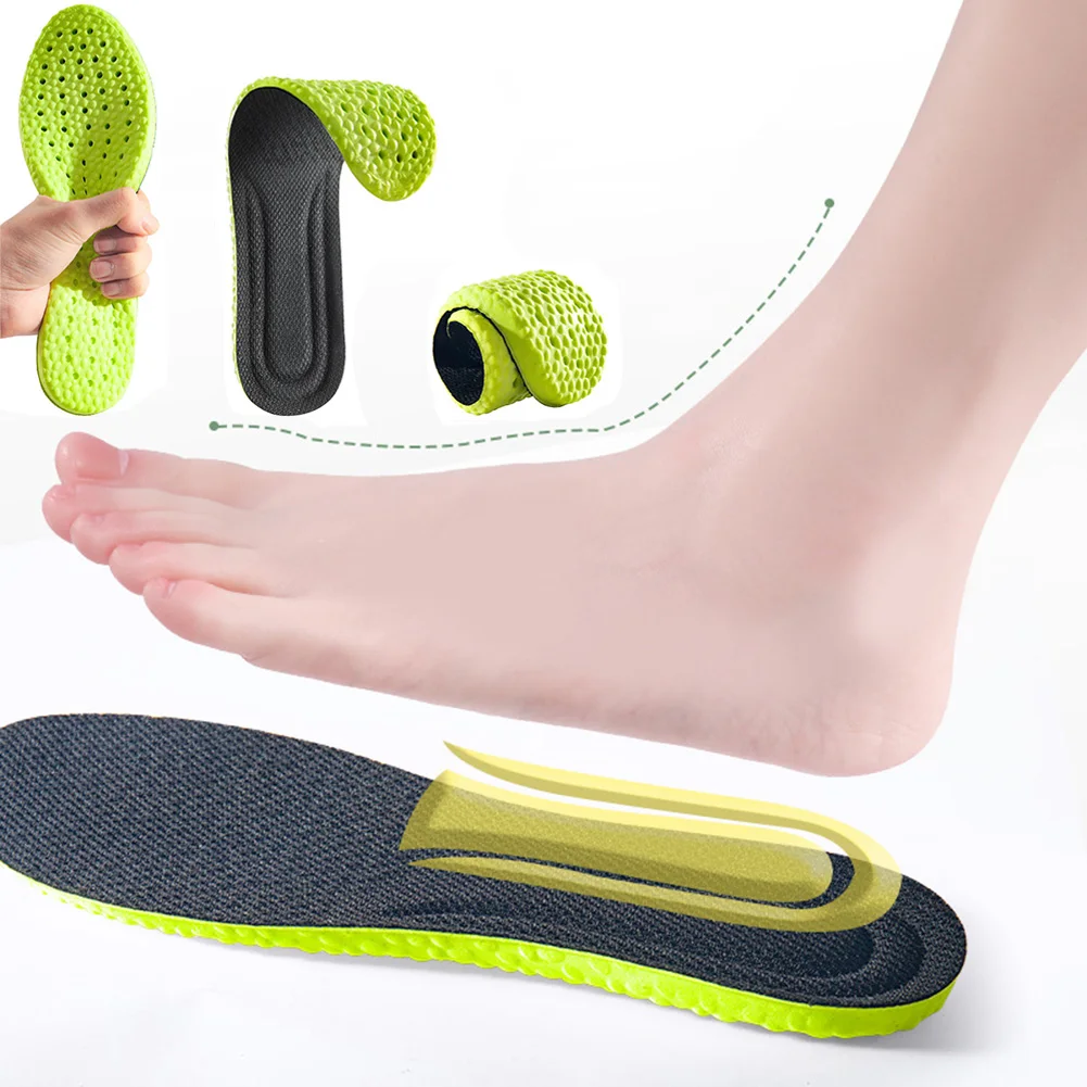 

Wormwood Deodorant Insoles Soft Breathable Sport Cushioning Inserts For Men Women Boost Shoe Pads Mesh Can Cut Size Insole