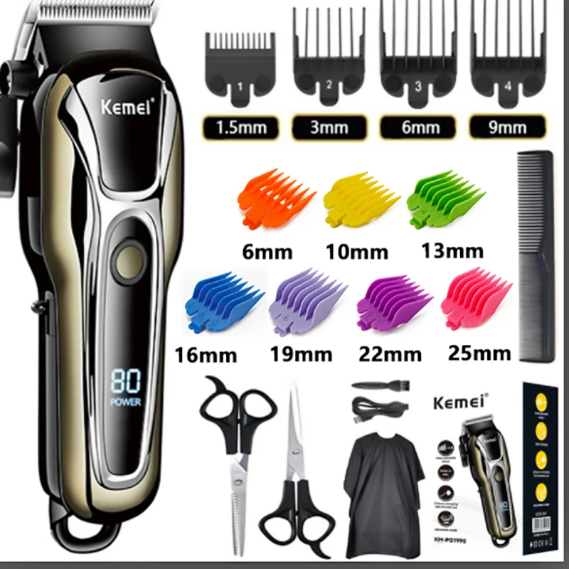 Kemei Barber Hair Clipper Professional Hair Trimmer for Men 