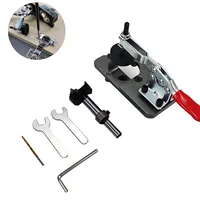 35mm Woodworking Hole Drilling Guide Locator Hinge Boring Jig with Fixture Aluminum Alloy Hole Opener Template Door Cabinets