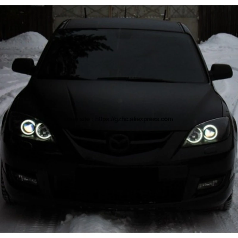 

For Mazda 3 mazda3 2002 2003 2004- 2006 2007 2008 Ultra Bright Day Light DRL CCFL Angel Eyes Demon Eyes Kit Warm White Halo Ring