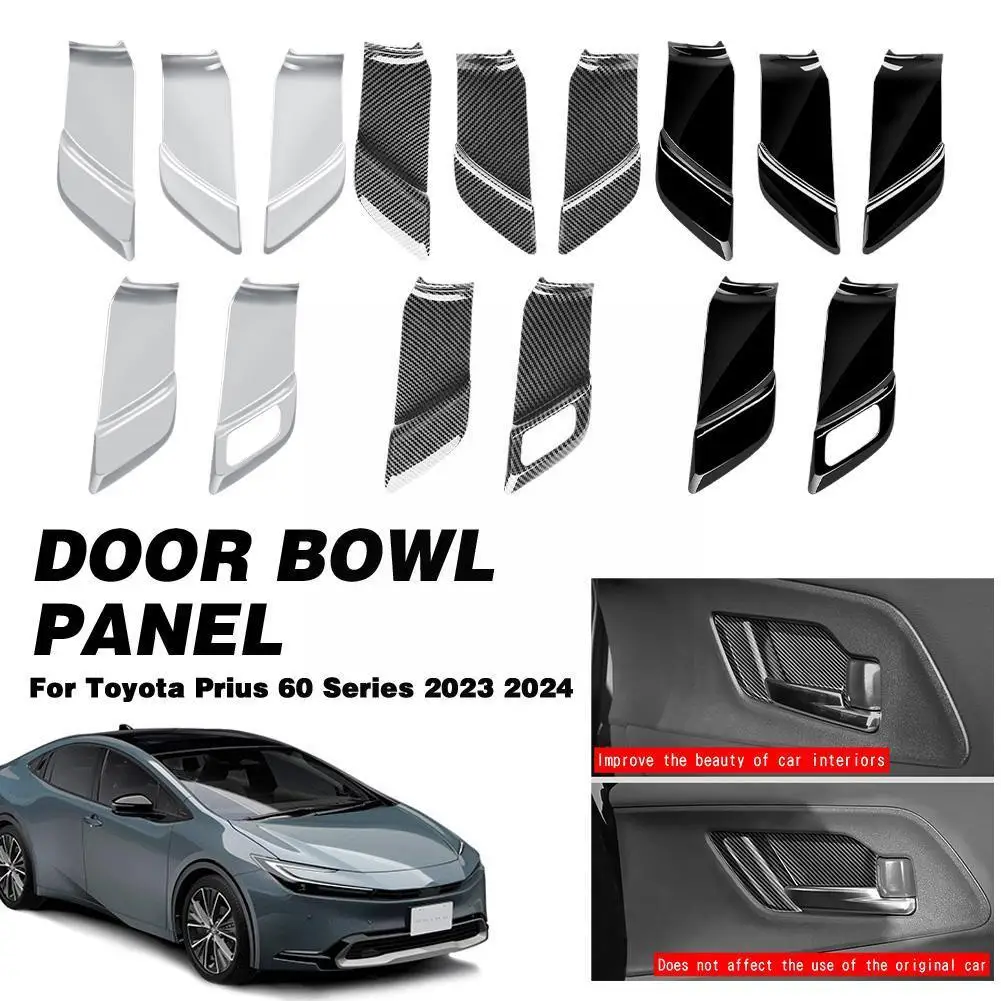 

for Toyota Prius 60 Series 2023 2024 Inner Door Bowl Style Interior Handle Sticker Protector Inside Cover Panel Mouldings A A5B6