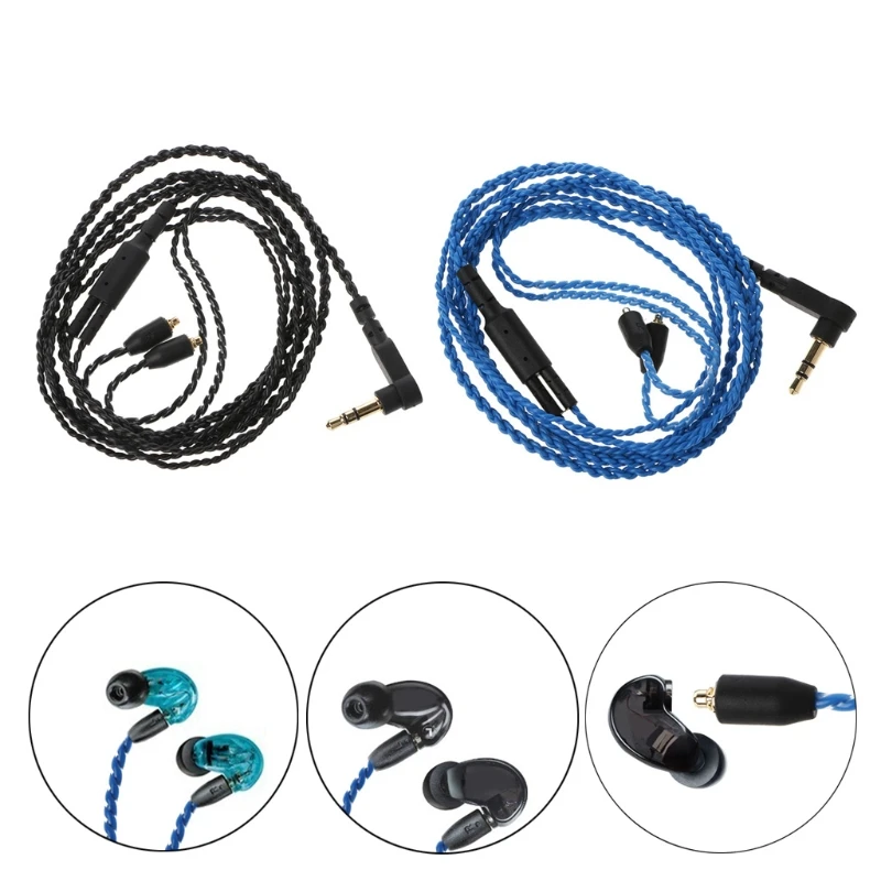 

3.5mm MMCX Cable Cords for Shure SE215 SE315 SE535 SE846 Earphones Tangle-free Audio Devices Wires Light-weight Wire