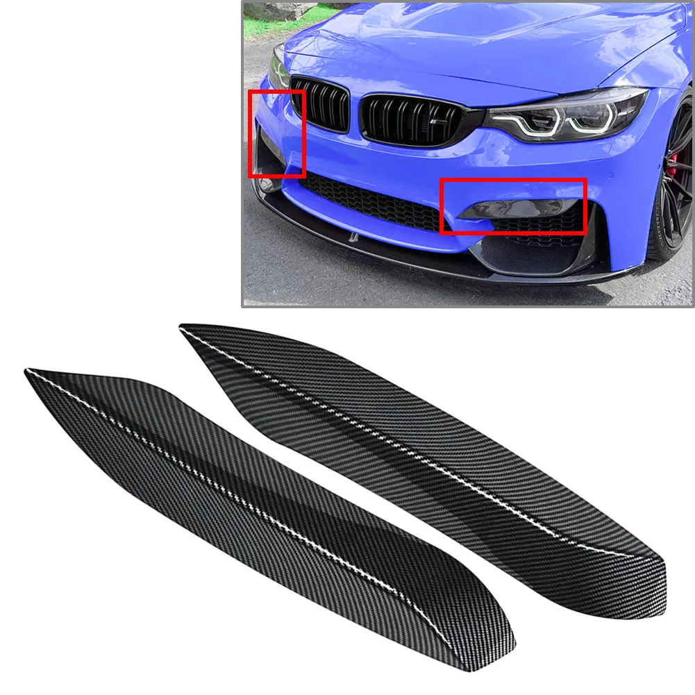

1 пара переднего бампера автомобиля, боковой спойлер, накладка для BMW F80 F81 M3 F82 F83 M4 2014-2020, только подходит для M3 M4, оригинальный бампер