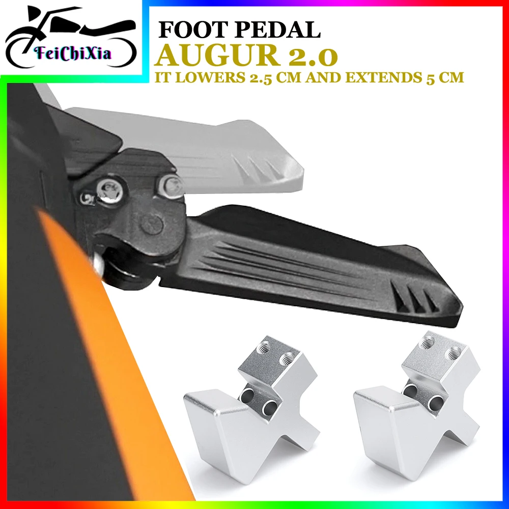 

Motorcycle Accessories Passenger Footrest Lowering Connector Extension Pedal For YAMAHA AUGUR Augur 2.0 Footpeg Lower Foot Pegs