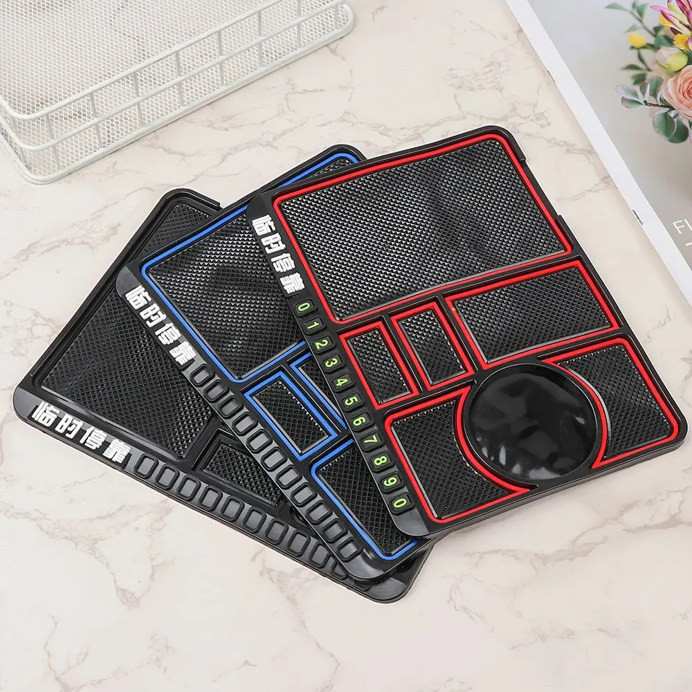 

Plate Coin Card Storage PVC Cushion Cellphone Bracket Car Dashboard Anti-Slip Mat Auto Phone Holder Dashboard Mount Mat