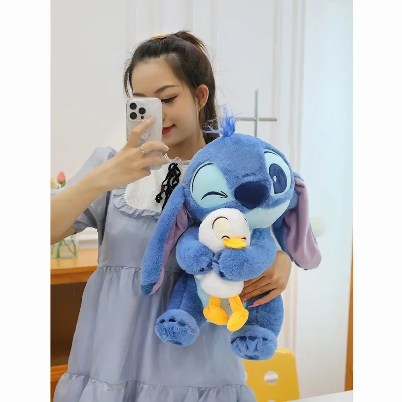 Disney Stitch Hugs Дональд Дак Плюшевая игрушка Beach Sunset Series Limited кукла Подушка Кукла Ключ