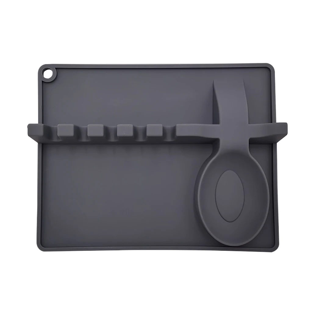 

Spoon Rest 2-in-1 Silicone Spatula Holder Kitchen Utensil Storage Rack Cooking Tool Supplies, Green