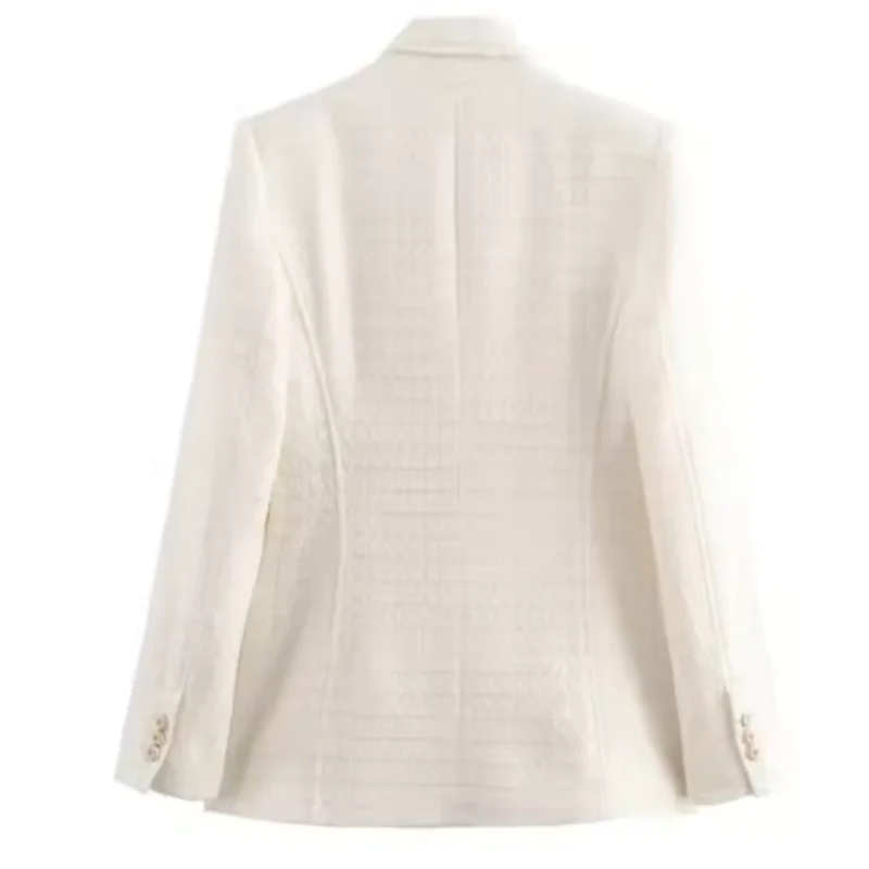 Женский повседневный пиджак ранней осени 2024 новый белый темпераментный