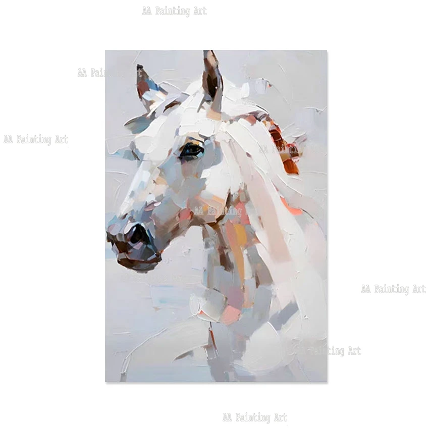 Знаменитая голова лошади холст Настенная картина без рамки животное ручной