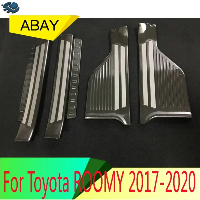 

Подходит для Toyota ROOMY 2016-2020, панель порога из нержавеющей стали, накладка на порог, защитная накладка на ступеньку