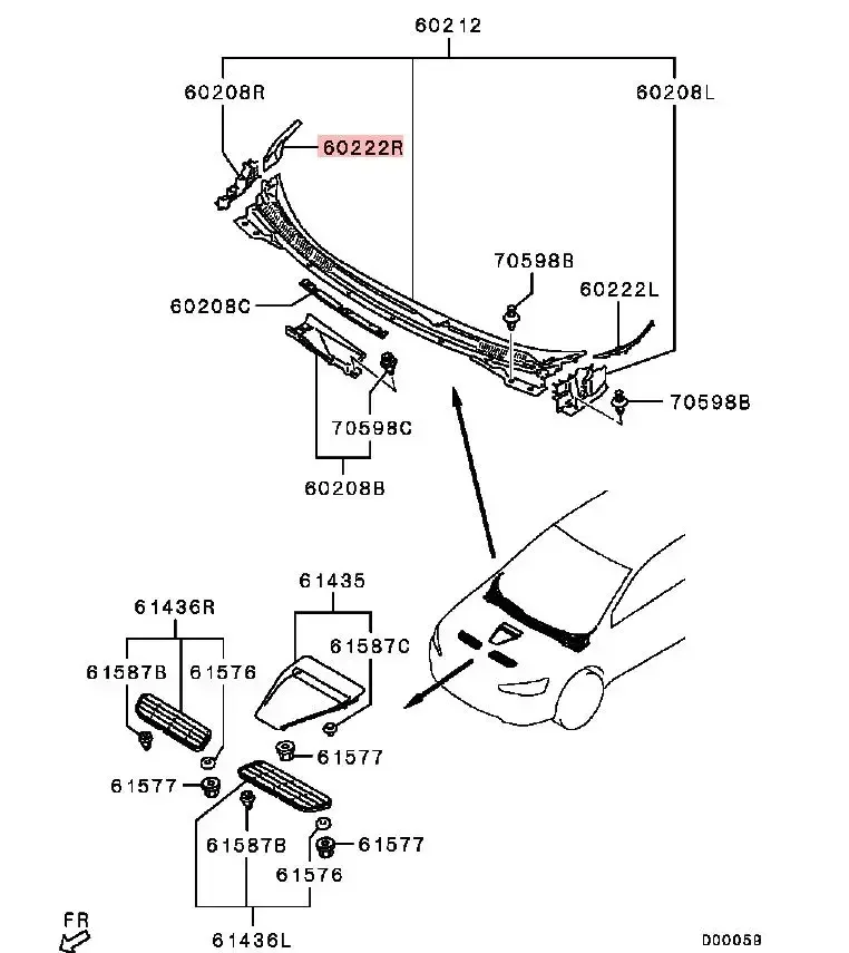 

1 или 2 Ali переднего окна, дефлектор воды для Lancer Cx Cy Cz 7405A191 2008-2020, боковая накладка на капот стеклоочистителя