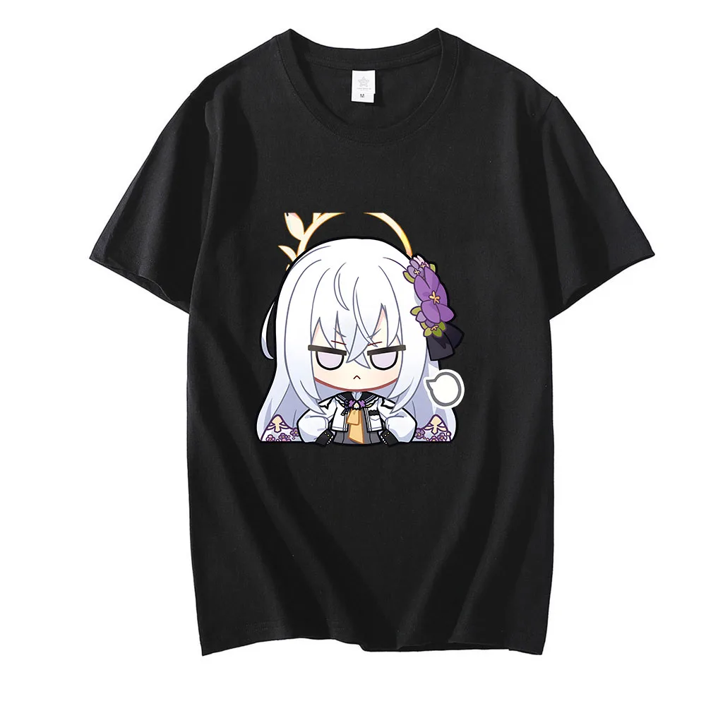 

Blue Archive Asuza Printing Men T-shirt Casual Breathable Tops Kawaii Cartoon Loose Tee-shirts Street Oversized Clothes Unisex