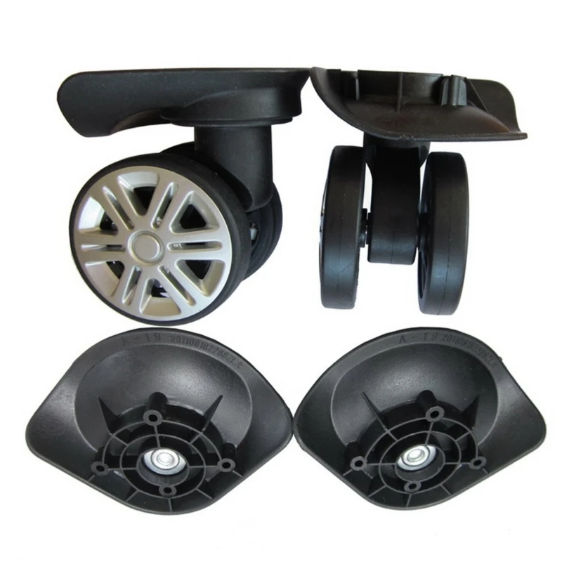 

1 pair A19 DIY Suitcase Luggage Replacement Casters Swivel Repair Accessories Mute Roller Brake Wheels for Travel Bag