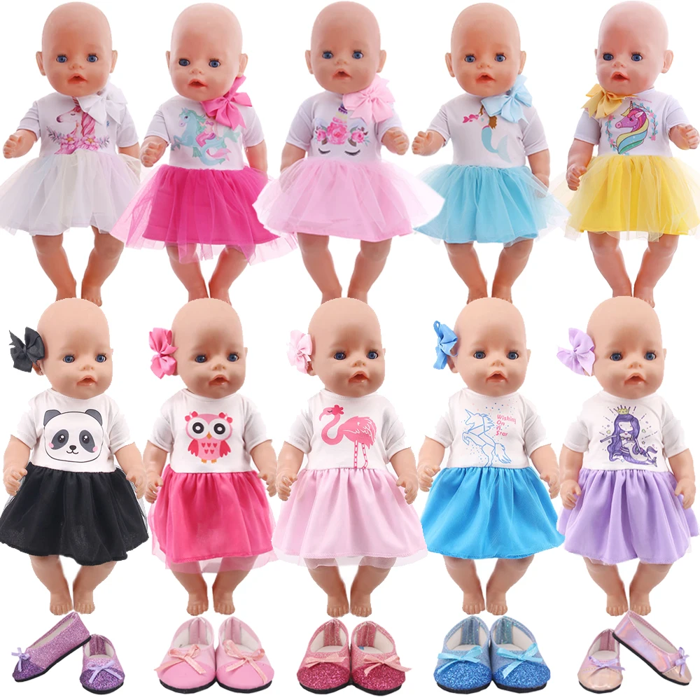 

Одежда для кукол, платье 43 см, Одежда для кукол, кружевное платье для кукол американского поколения 18 дюймов, детская игрушка нашего поколен...