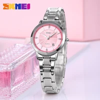 gift for girlfriend skmei luxury stainless steel ladies watch with shine rhinestone elegant waterproof female wristwatch 1819
