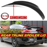 psm style car rear trunk boot lip spoiler wing lip for mercedes for benz w205 c205 coupe c200 c300 c63 2017 2021 trunk spoiler