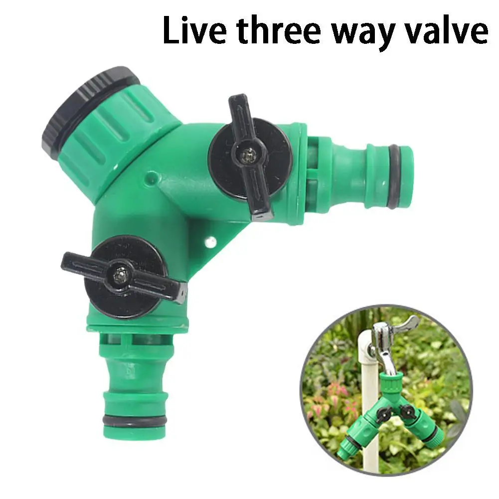

Garden Irrigation Y-shaped Water Splitter 1/2" 3/4" Female Thread 2-Way Water Valve Watering System Water Controller Switch