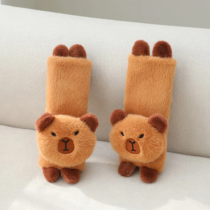 Автомобильная подушка для шеи на подголовник плюшевая защиты плеч милая