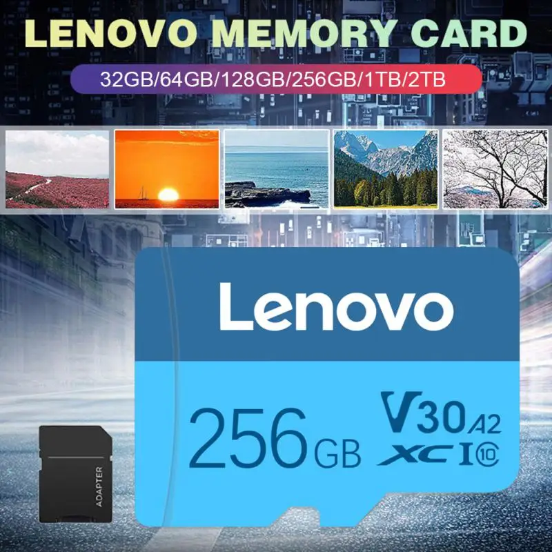 Lenovo Micro Memory SD Card 128 ГБ 256 512 SD-карта SD/TF Flash 2 ТБ для камеры телефона