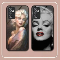marilyn monroe phone case tempered glass for samsung s22ultra s20 s21 s30 pro ultra plus s7edge s8 s9 s10e plus cover