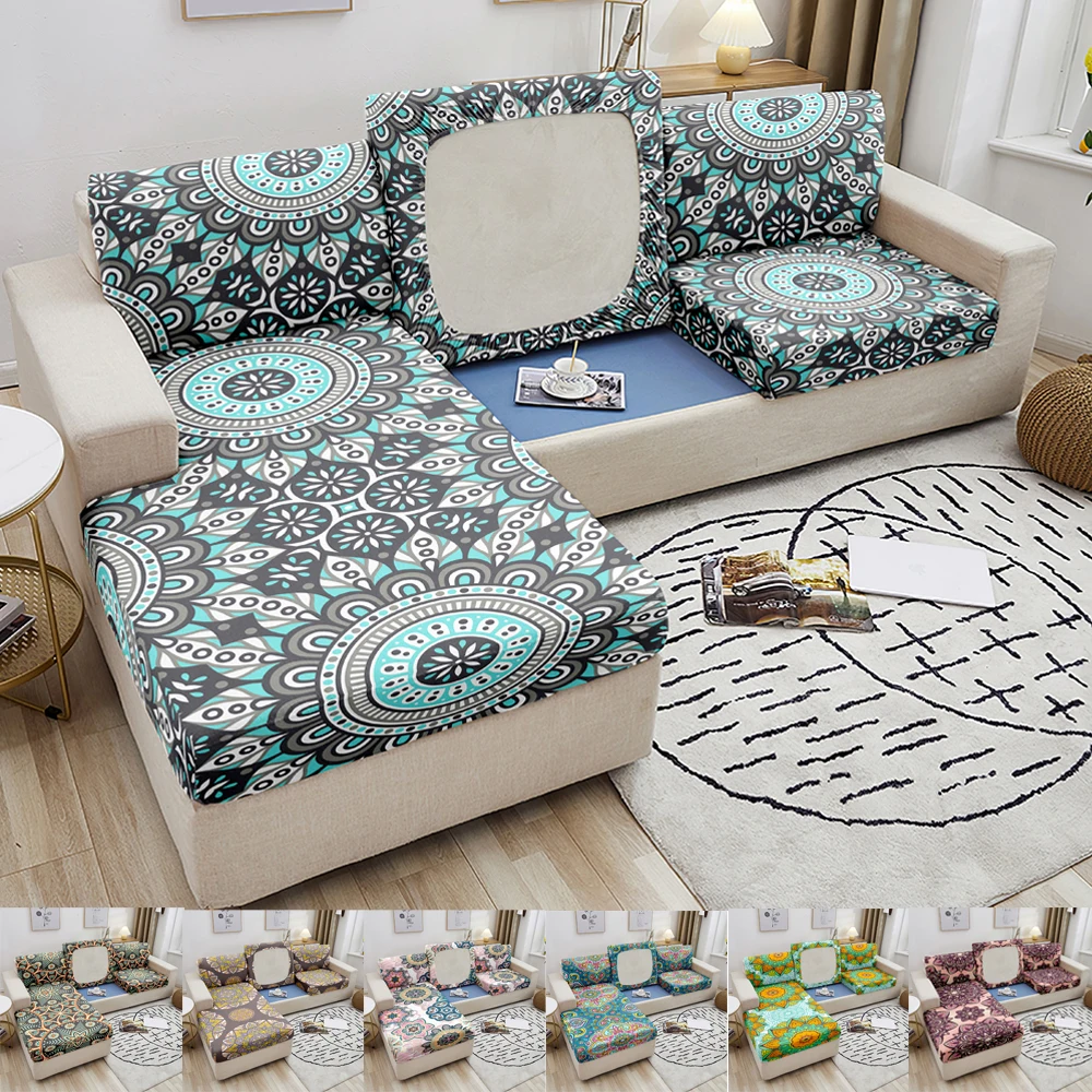 

Mandala Elastic Sofa Seat Cushion Cover Anti-Slip Couch Slipcover Armchair Cover for Living Room Corner Sofa Cover Home Decor