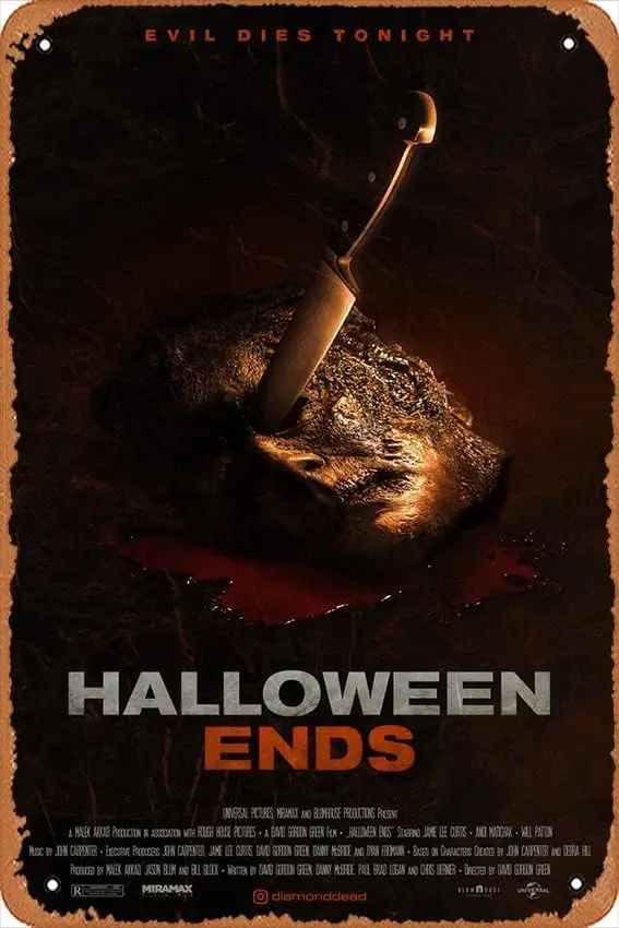 Постер rBnk Move в стиле ретро Metl Sgn Hlloween Ends Clssc Flm Tn Br Pub Club Vntge Decortve Wll Pltes Домашний декор