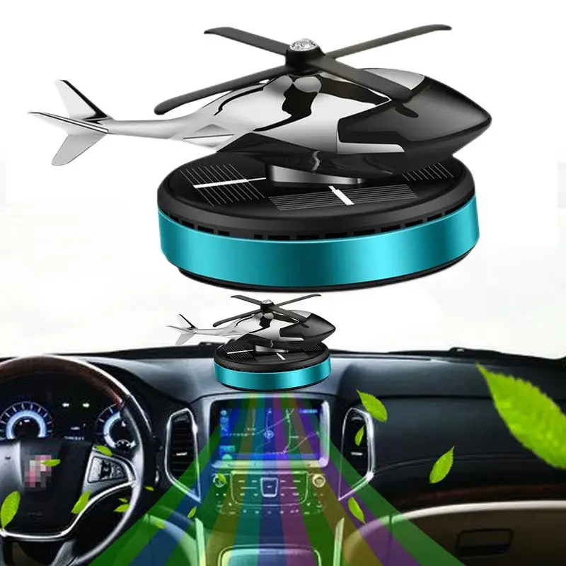 

Helicopter Solar Energy Car Air Fresheners Solar Powered Rotating Helicopter Shape Car Air Purifier Alloy Car Scents Perfume