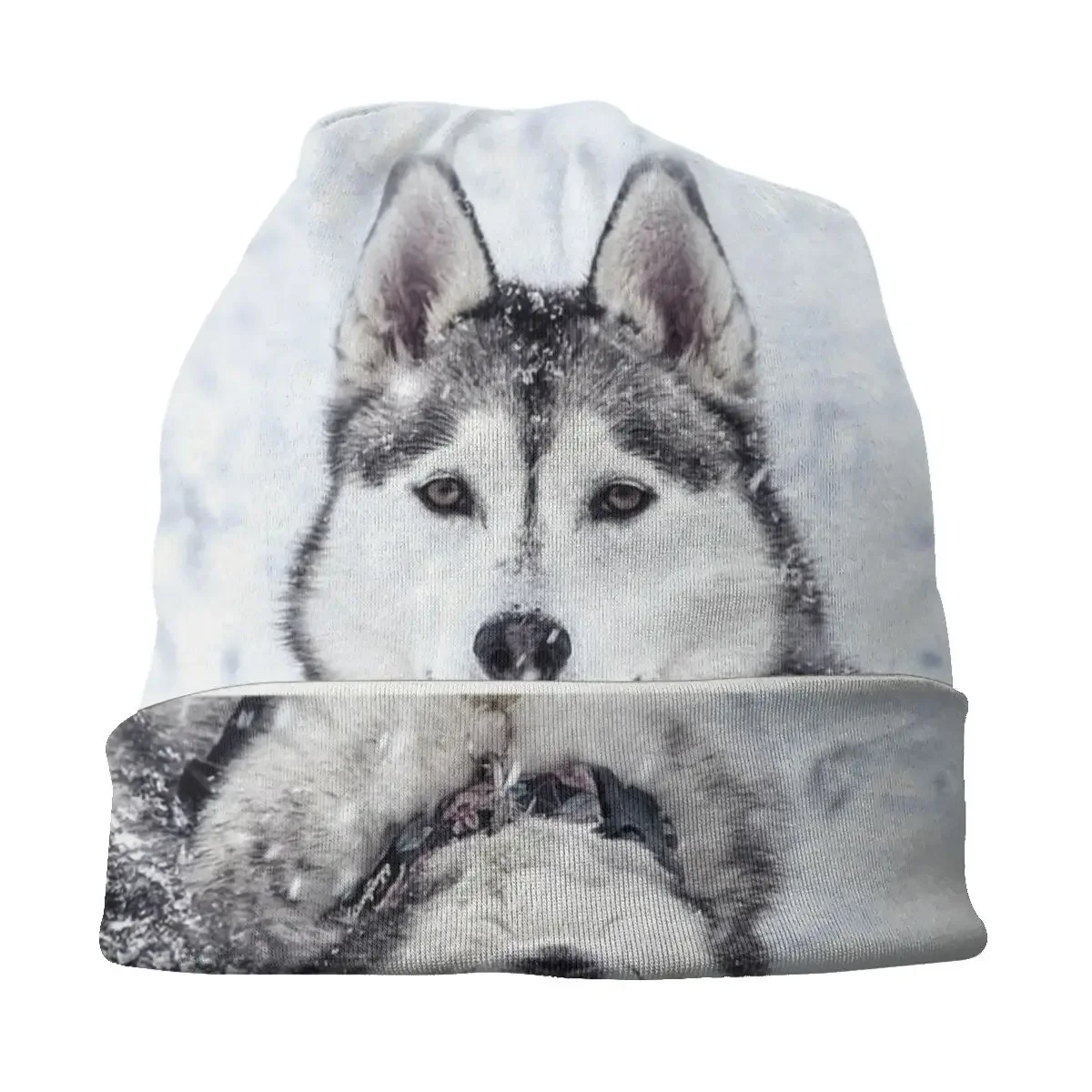 Изготовленная на заказ шапка-бини сибирского хаски вязаная шапка для мужчин и
