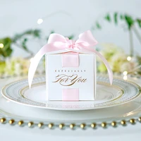 wedding favors gift box souvenirs gift box with ribbon candy boxes for christening baby shower birthday event party supplies