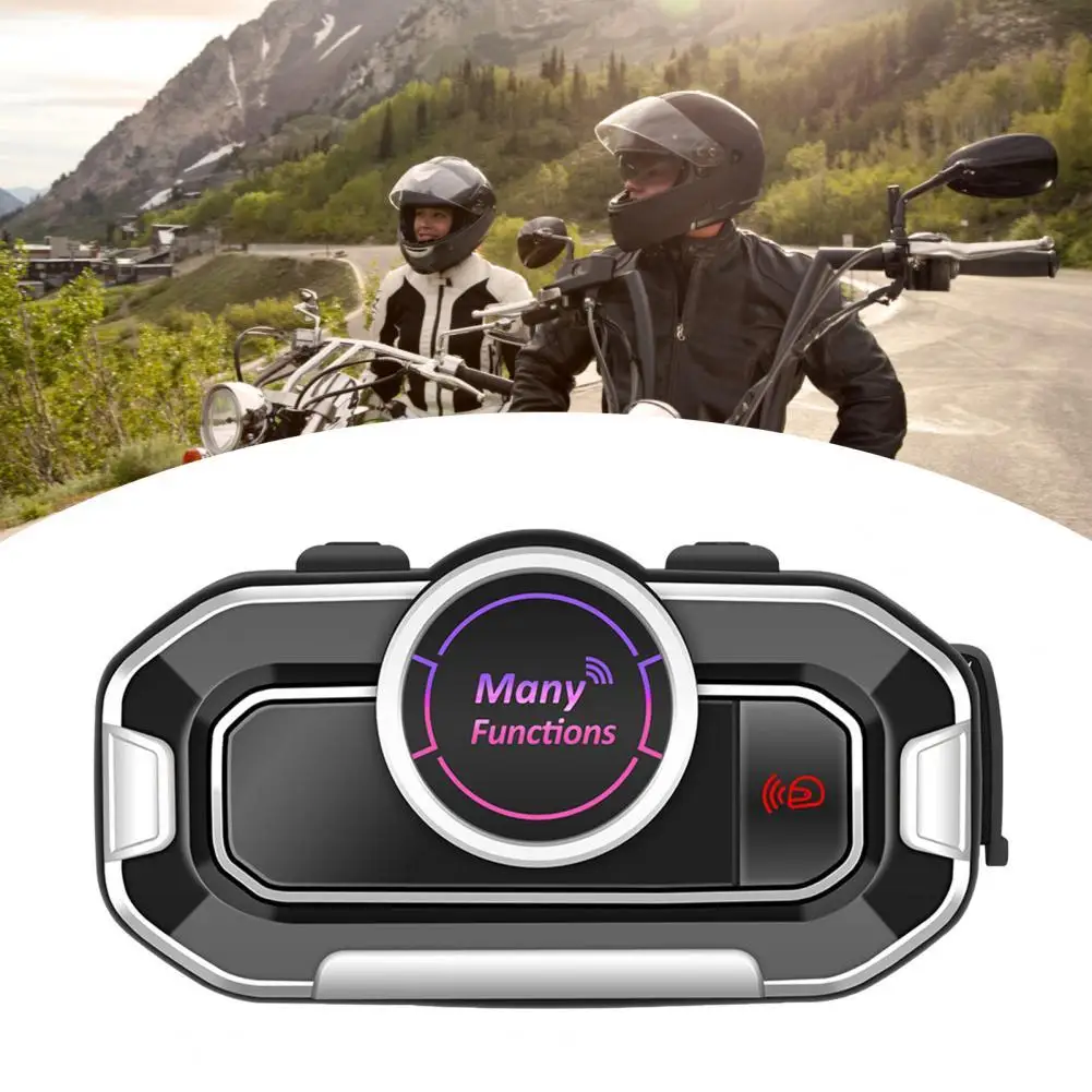 

V9 Helmet Headset Bluetooth 5.0 Intercom Waterproof Audio Kit Motorcycles Interphone ABS Hands-free Interphone for Motorbike