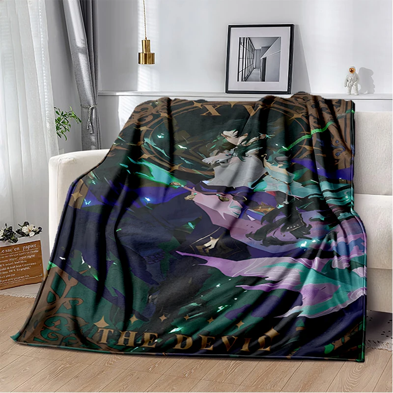

Sofa Travel Camping household Comfortable and practical custom Christmas Picnic thin blanket Genshin Impact blanket for Gift