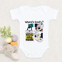 disney 0 24m romper white mickey mouse with his friends creativity graphic short sleeve baby girl boy jumpsuit dropship clothes