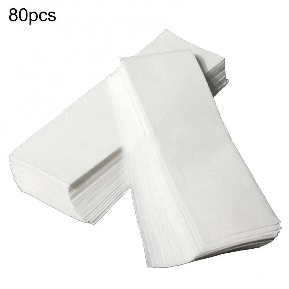 

80Pcs/set Summer Hair Removal Depilatory Nonwoven Epilator Wax Strip Paper Roll Waxing