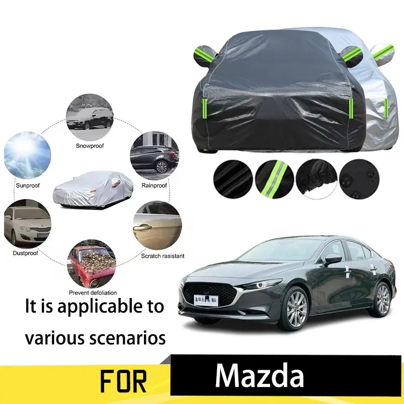 Фото Полностью водонепроницаемый автомобильный чехол для Mazda 3 626 8 Verisa Premacy MPV Demio, автоматический уличный солнцезащитный чехол с защитой от УФ-лучей, дождя и снега №1