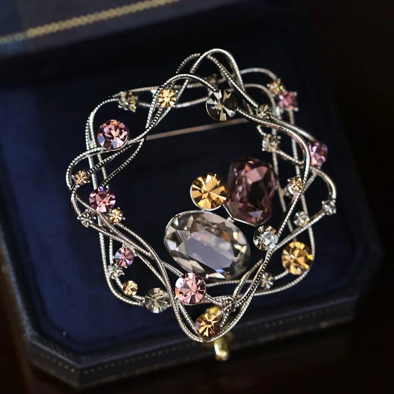 Элегантные бриллианты со стразами значок брошь для женщин и мужчин модные