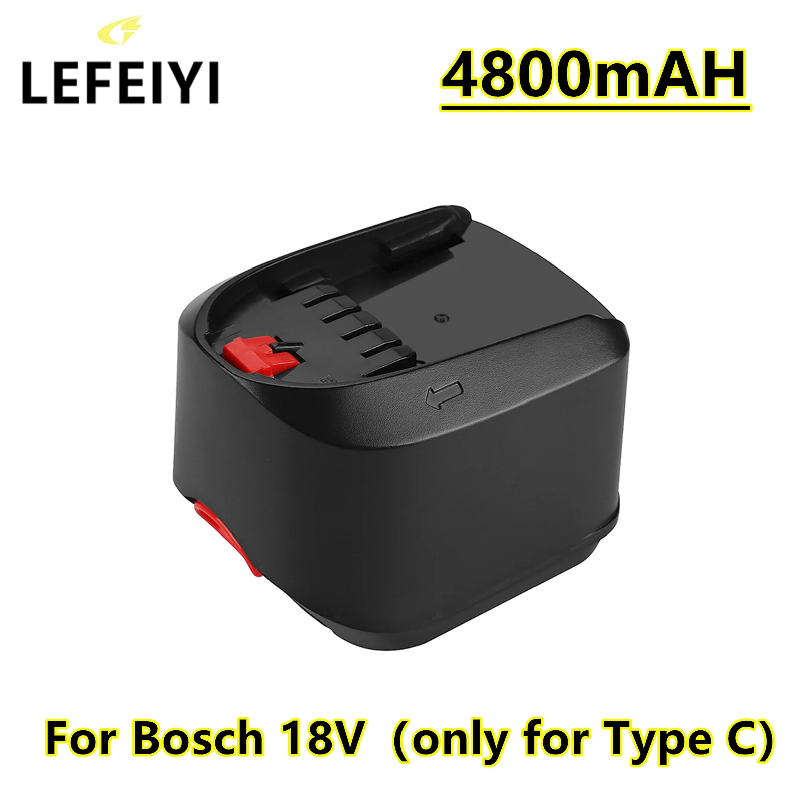 

4800mAh Li-ion Rechargeable Battery 18V for Bosch Tools PSB PSR PST 18 Li-2 2607335039 2607335040 2607336208 (only for Type C)