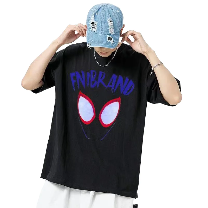 

2022 Summer Spider Sketch Print 3D T-shirt Red Spider Print T-shirt Men Cool Spider Short sleeve O-neck magliette darc sport Pur