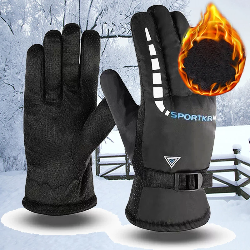 

Adjustable Cotton Men Women Gloves Winter Outdoor Windproof Mankind Glove Ski Riding Keep Warm Climbing Outdoor Unisex Mitten