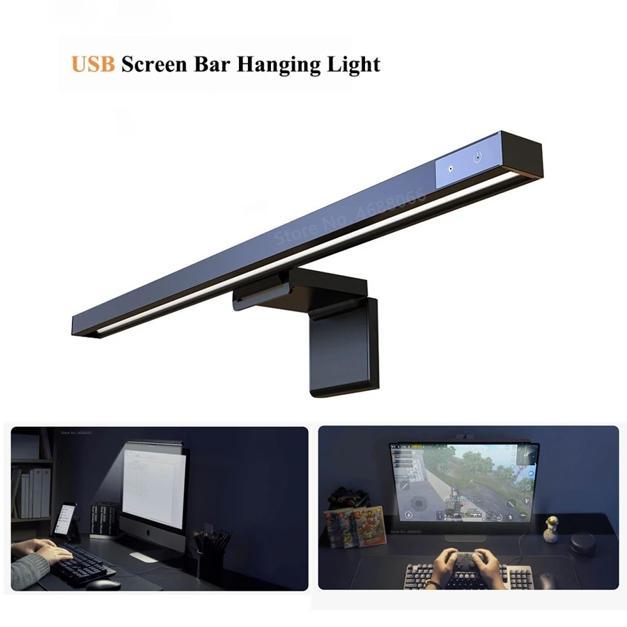 

Screenbar LED Desk Lamp Computer PC Monitor Laptop Screen Bar Hanging Light Stepless Dimming Study Reading Lamp Eyes Protection