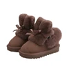 Winter Kids Shoes for Girl Snow Boots Cute Bow Plush Warm Baby Girl Shoes Non-slip Warm Children Girls Ankle Boots 3