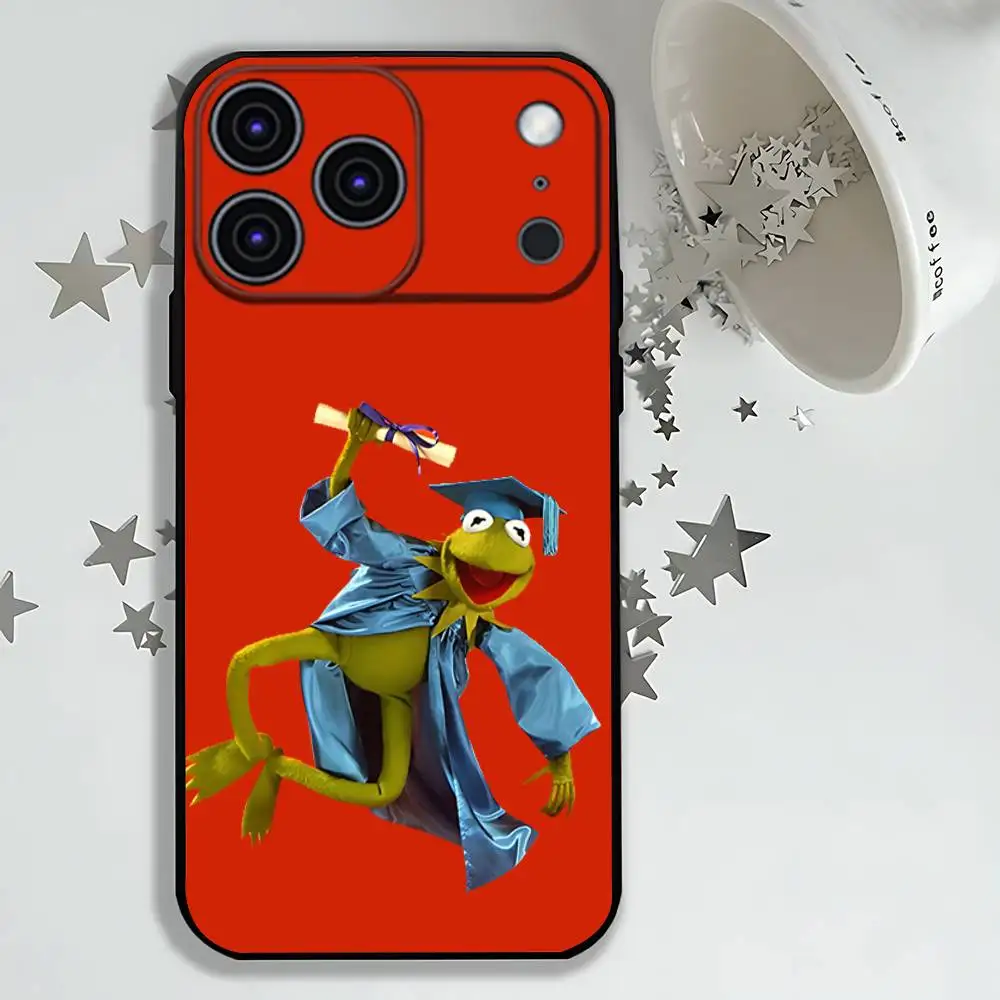 Черный мягкий чехол K-Kermit the frog для iPhone 17, 13, 14, 15, 11, 16, 12 Pro Max Pro Max Plus E Air Mini, чехол для телефона (art.: 3920d3cd4e81c) - 3920d3cd4e81c