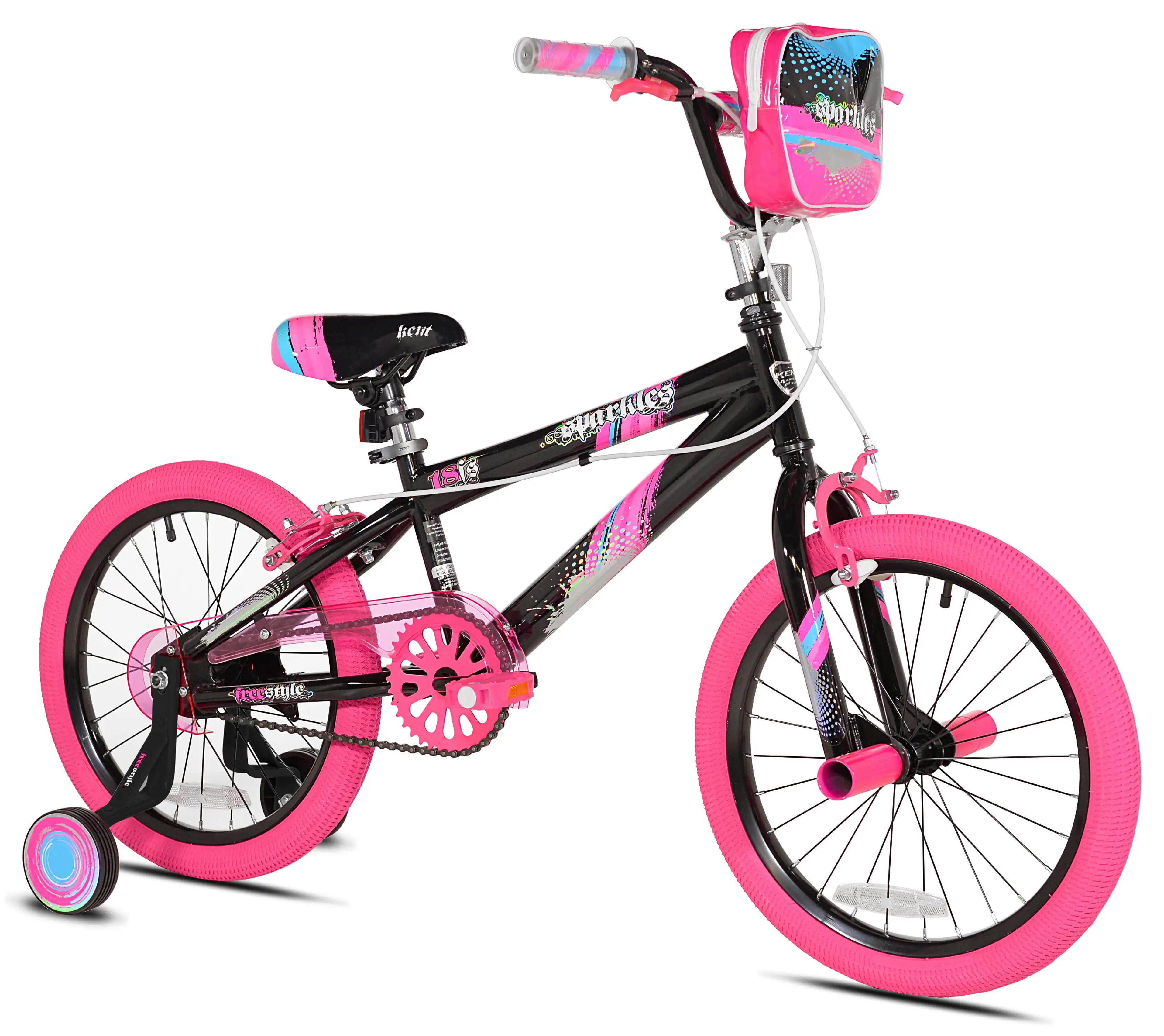 

18 inch Girl's Sparkles , Black and Pink