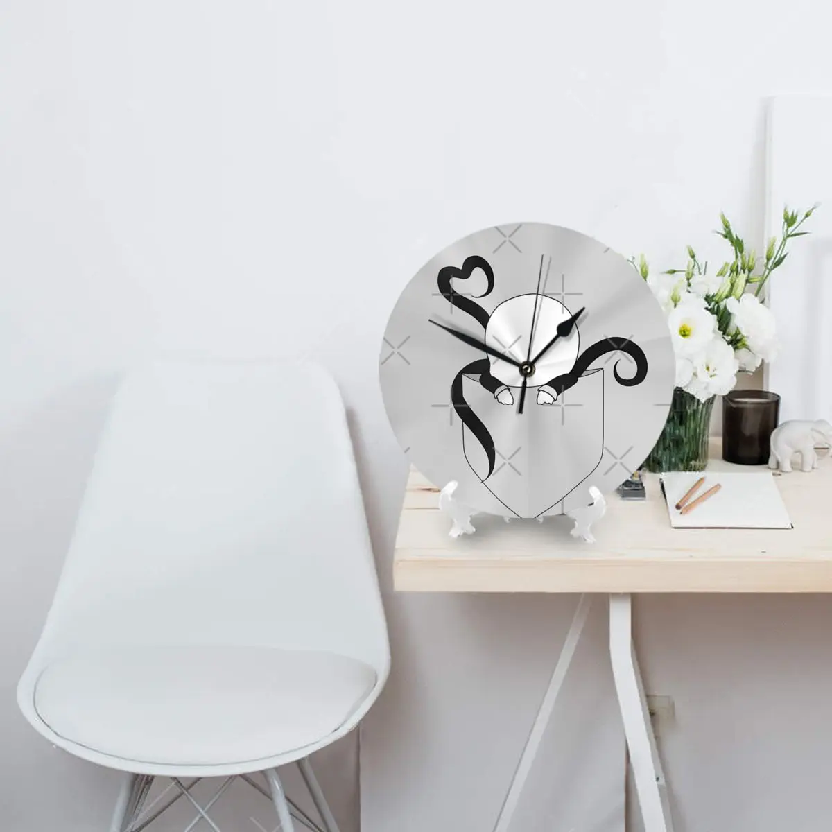 Карманные настенные часы Slenderman Chibi для украшения комнаты круглые