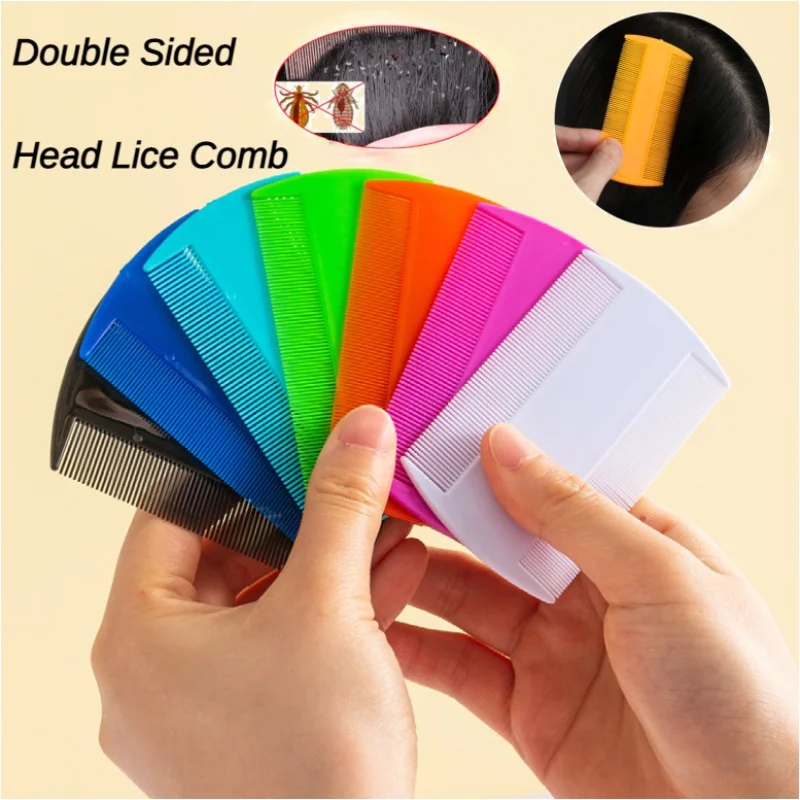 

Double Sided Head Lice Comb Fine Tooth Head Lice Flea Remove Hair Combs Dandruff Removal Multicolour Styling Tools