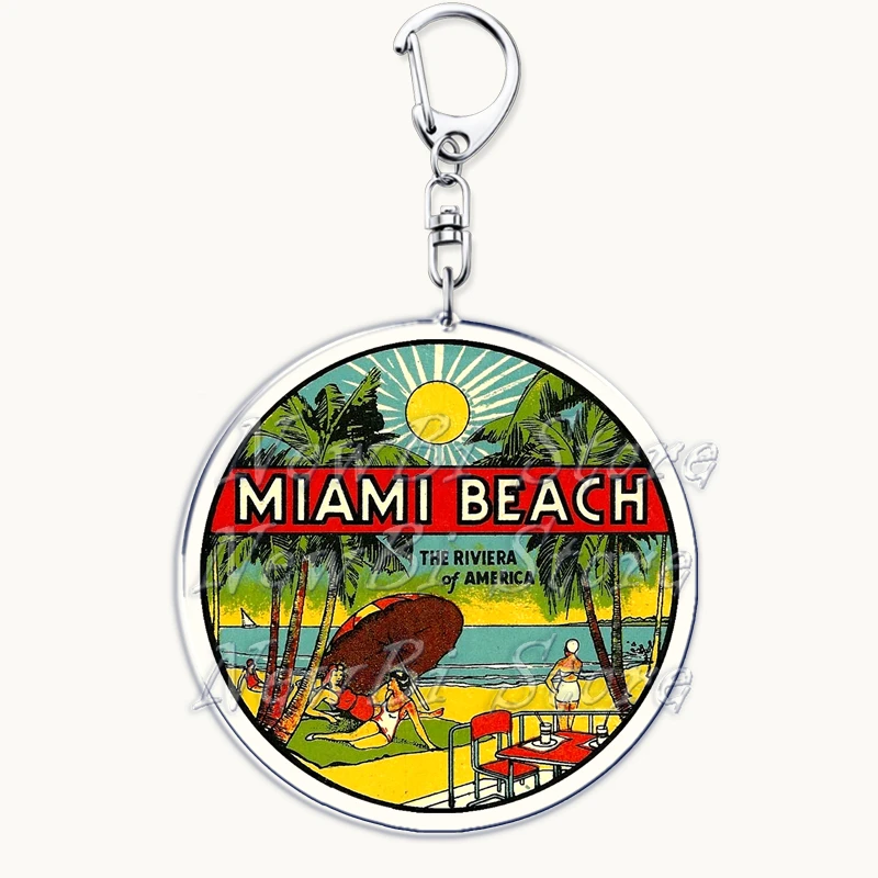 Винтажные ретро дорожные брелки 70-х 80-х годов для аксессуаров сумка ностальгия