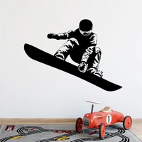 extreme sports snowboarding wall decals snowboard boy interior home decor kids teens bedroom stickers removable murals dw13899