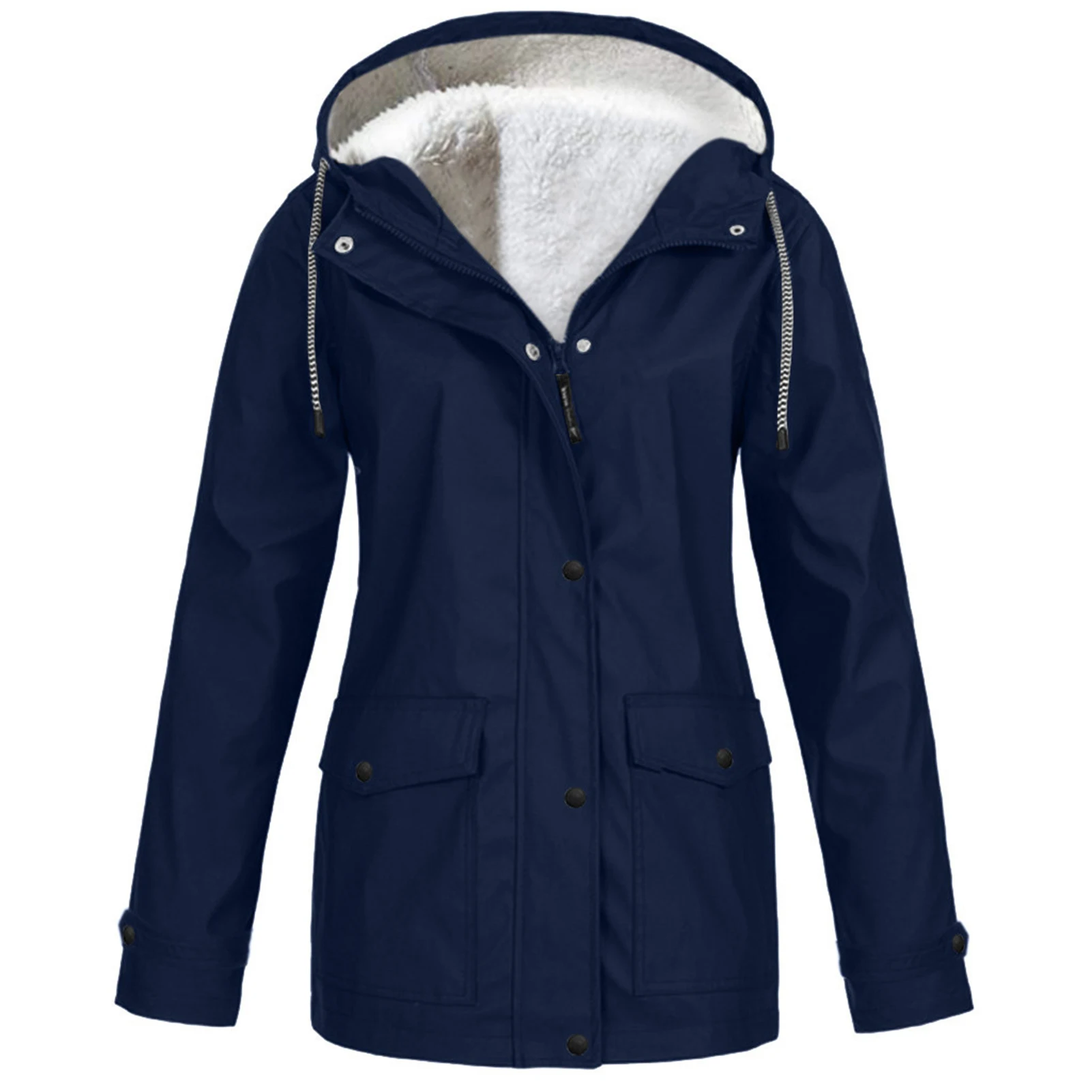 

Womans Hooded Jacket with Plush Quick-drying Surf Jacket for Hiking Camping Skiing Outdoor NOV99