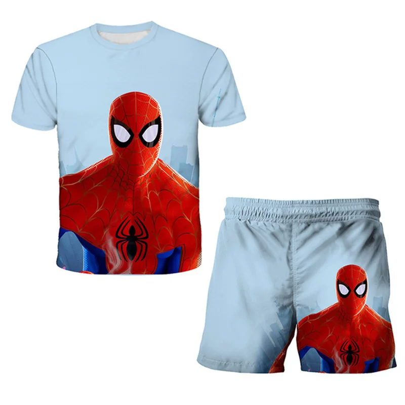 

Boy Baby Sets Casual Clothing 2pcs Summer Outfits Short Sleeve Tops+Short Pant Mαrvel- Spidermαn Fashion Children Suit 4-14 Year